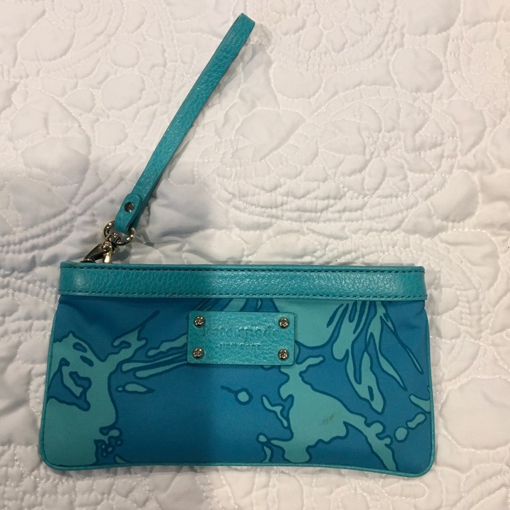 Kate Spade Turquoise and Aqua Cosmetic Case